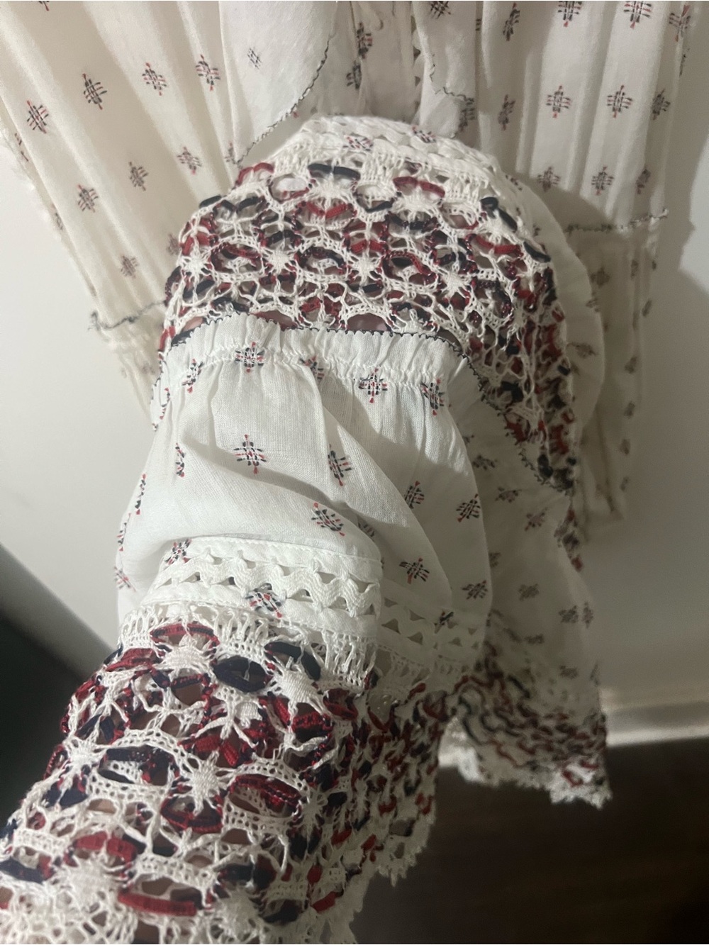 Sea New York Cream Maxi Dress with Brown Floral Border - Picture 4 of 6